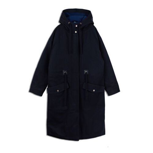 Парка из конопляной саржи, синий