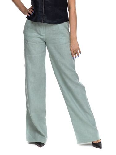 Льняные брюки свободного кроя